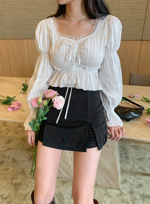 bling puff blouse (2colors!)