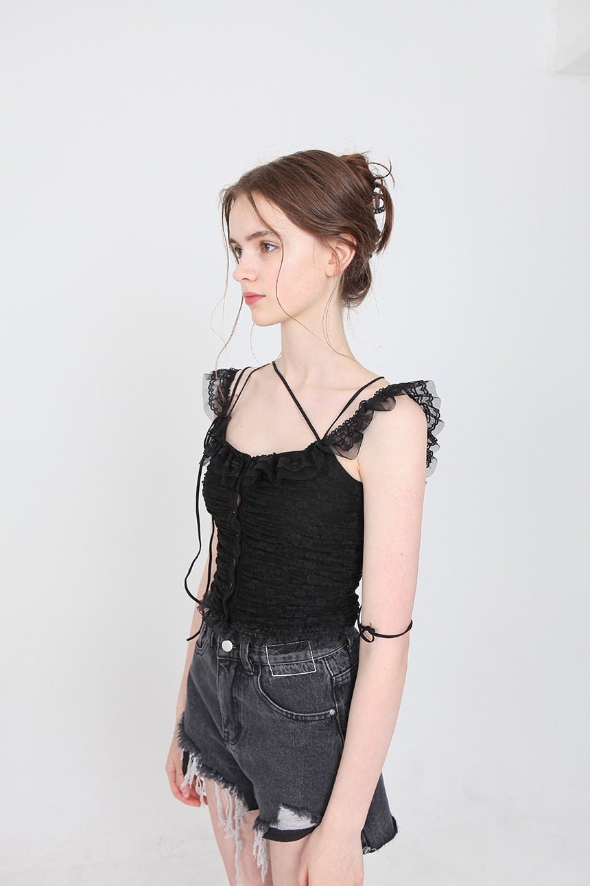 ANGEL LACE STRING TOP (BK)