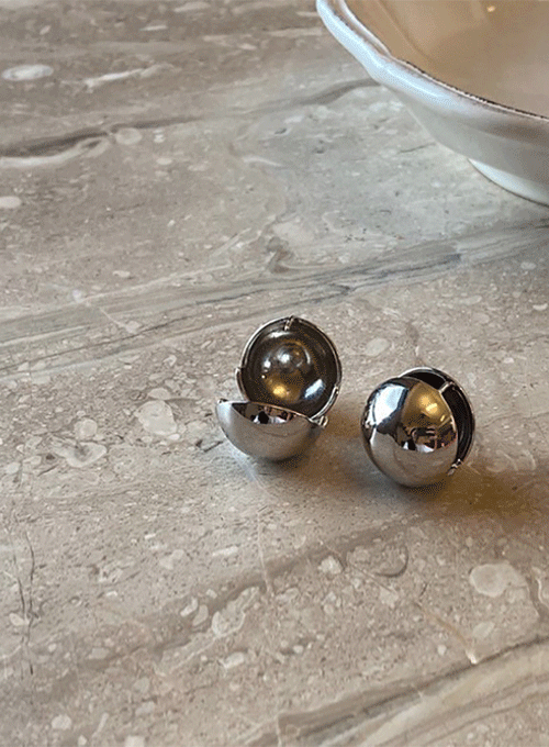 sphere one-touch earring (2colors!)
