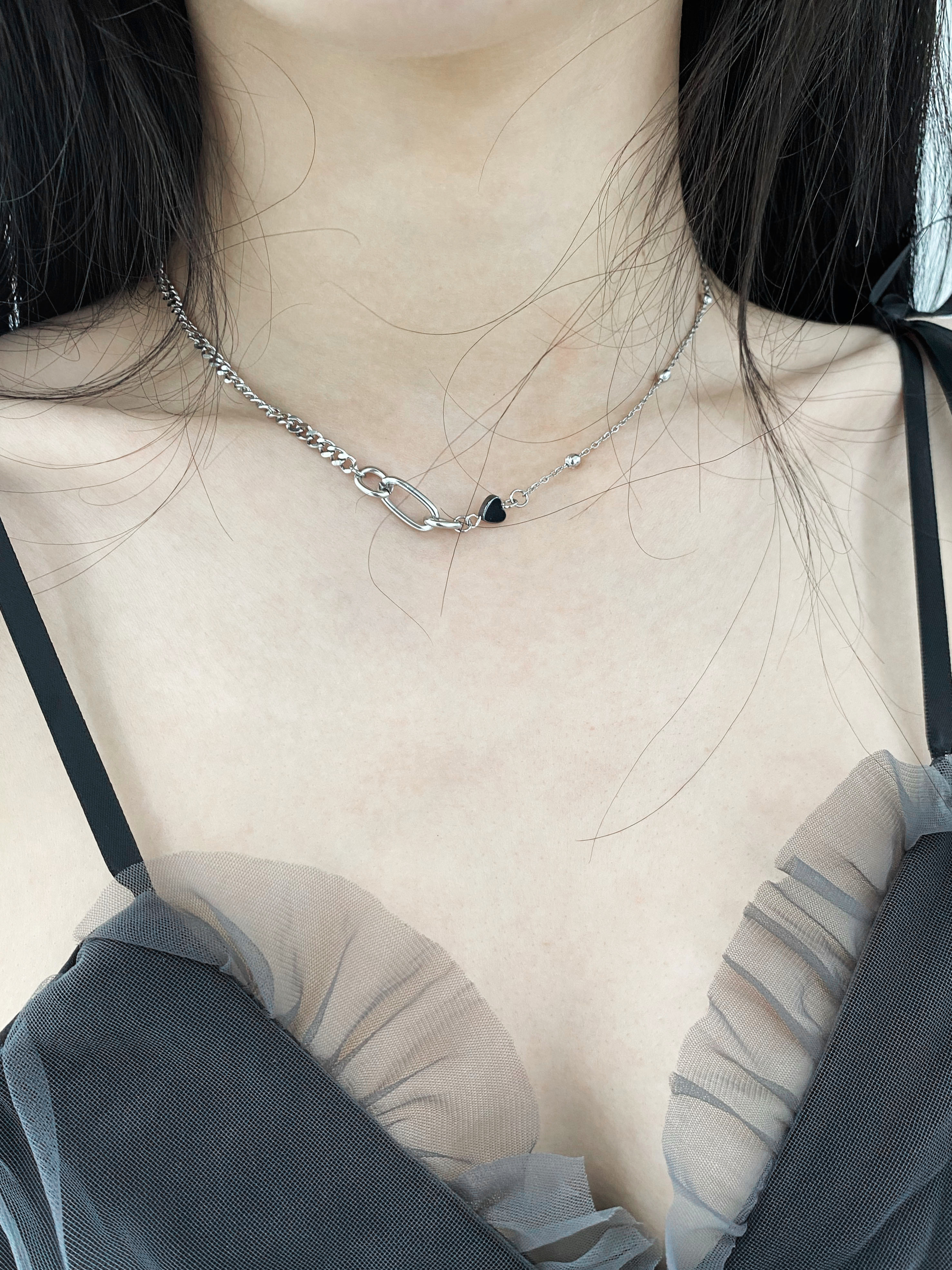 surgical half chain necklace